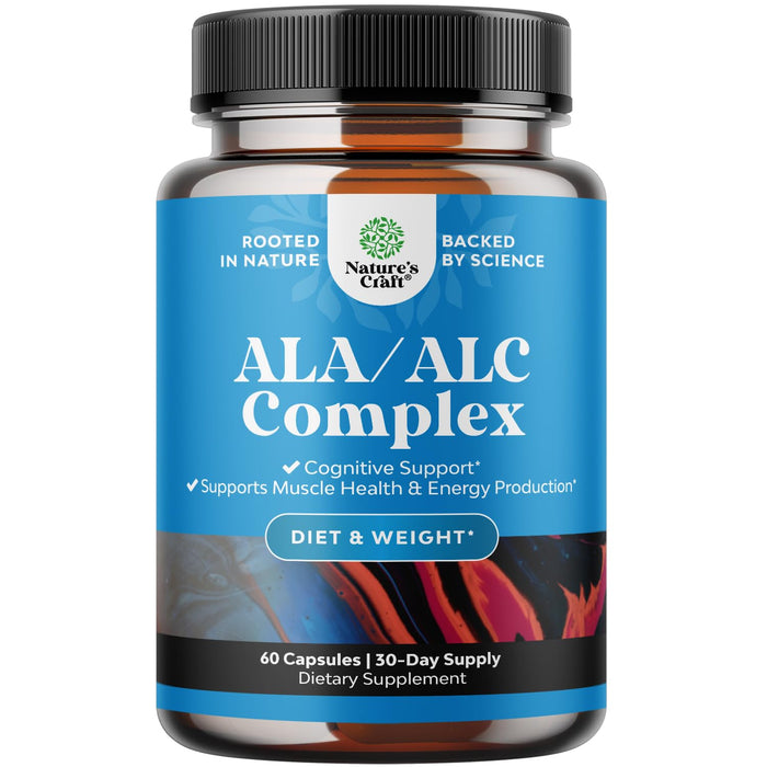 Alpha Lipoic Acid + Acetyl-L-Carnitine Supplement – Memory, Energy & Metabolism (60 Capsules)