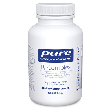 Pure Encapsulations B6 Complex – Supports Nervous System & Brain Health – Non-GMO, Gluten Free – 120 Capsules