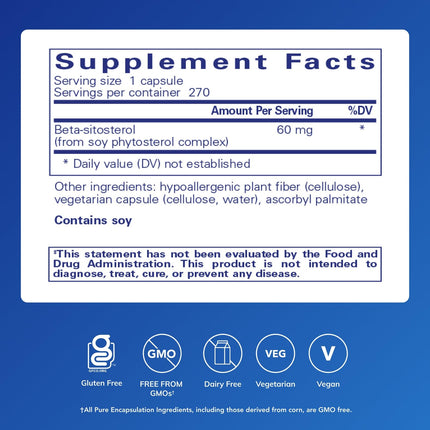 Pure Encapsulations Beta-Sitosterol | Urinary Flow Support | 270 Capsules