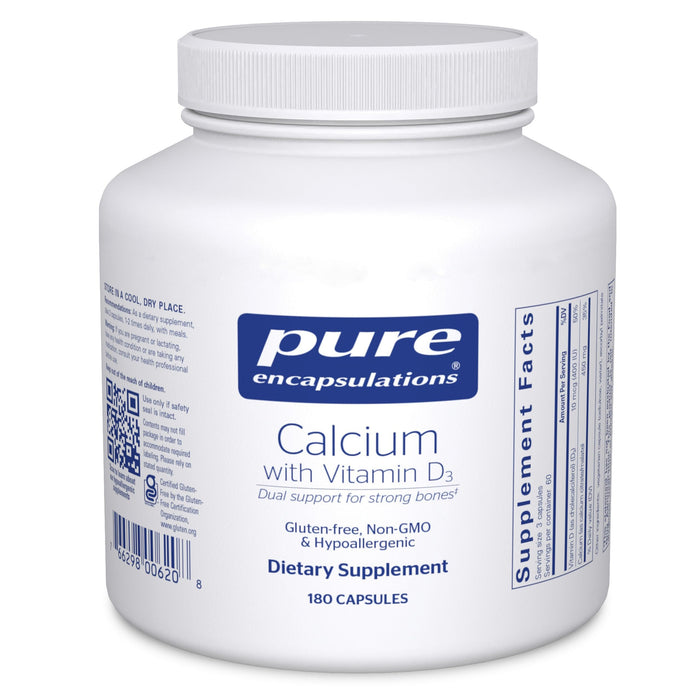 Pure Encapsulations Calcium with Vitamin D3 | Supports Bone, Colon & Cardiovascular Health | 180 Capsules