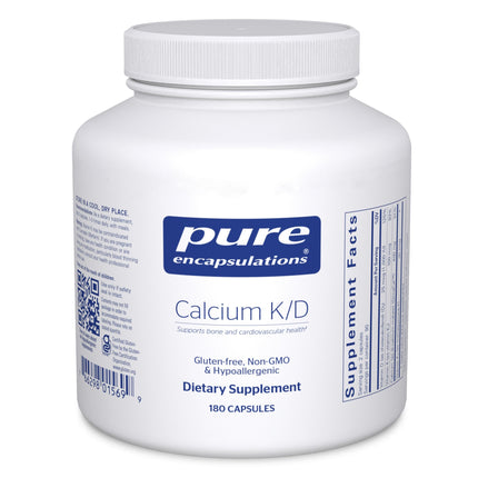 Pure Encapsulations Calcium K/D - Bone Health Support with Vitamin D & K | 180 Capsules