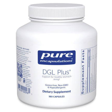 Pure Encapsulations DGL Plus – Vegan Gut Health Support, 180 Capsules