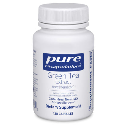 Pure Encapsulations Green Tea Extract (Decaf) | Hypoallergenic Antioxidant Support for All Cells | 120 Capsules