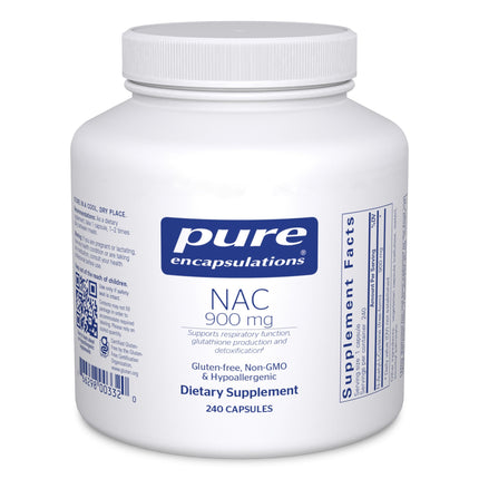 Pure Encapsulations NAC 900 mg – N-Acetyl Cysteine for Lung & Immune Support | 240 Capsules