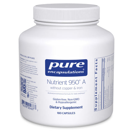 Pure Encapsulations Nutrient 950 A Without Copper & Iron – Hypoallergenic Multivitamin