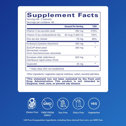 PureDefense with NAC by Pure Encapsulations — Immune Support & Respiratory Health, 120 Capsules