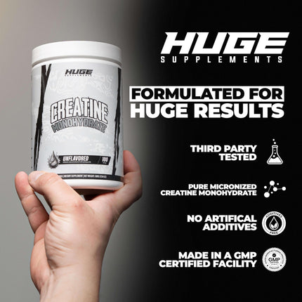 Pure Micronized Creatine Monohydrate Powder – 500g, Unflavored, 100 Servings, Third-Party Tested