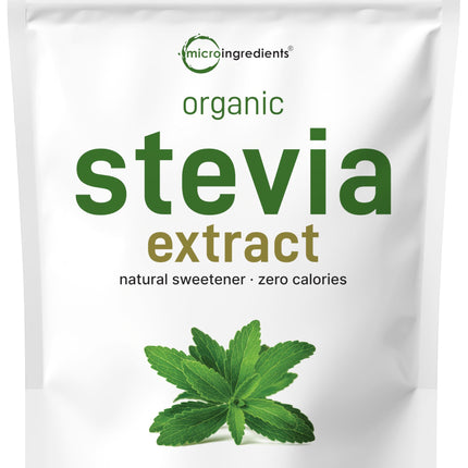 Pure Organic Stevia Powder 8 oz – Reb-A, Zero Calorie Keto Sweetener