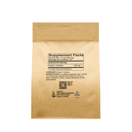 Pure Original Acetyl L-Carnitine (ALCAR) Powder 1 lb | Pure Ingredients
