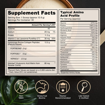 Pure Therapro Rx TriActive Collagen Plus – Unflavored Multi Collagen Powder, 30 Servings