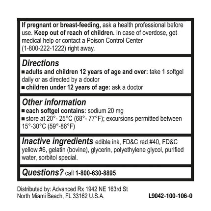 Puregen Labs Docusate Sodium 250mg Stool Softener Laxative | 100 Softgels | Gentle Constipation Relief | Extra Strength | Stimulant Free