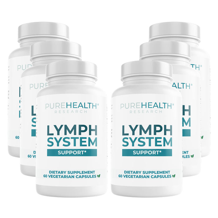 PUREHEALTH RESEARCH Lymph System Support — Lymphatic Drainage Supplement (360 Capsules)