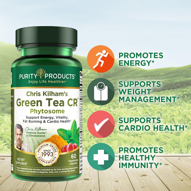 Purity Products Green Tea CR with Phytosome Tech – Chris Kilham, 60 Caps