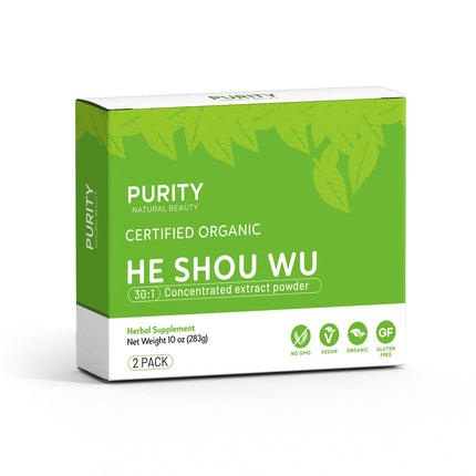 Purity Natural Beauty Organic He Shou Wu 5oz | 30:1 Fo-ti Extract