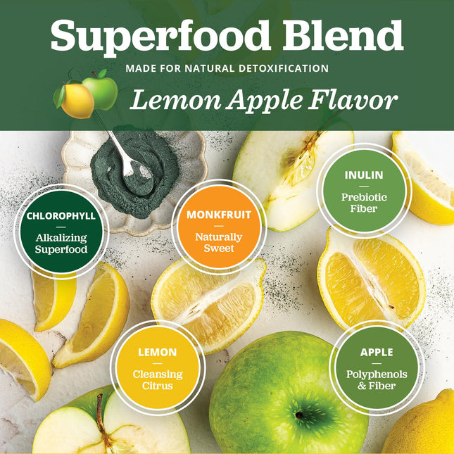 All About Juicing Chlorophyll Green Juice Shots – Clean Energy, Detox, Alkalize (30 Stick Packs)
