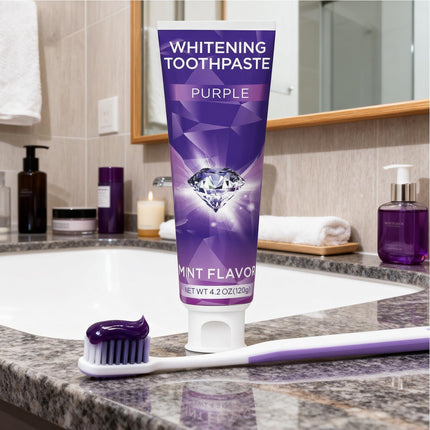Purple Toothpaste for Teeth Whitening | Stain Removal & Colour Correction
