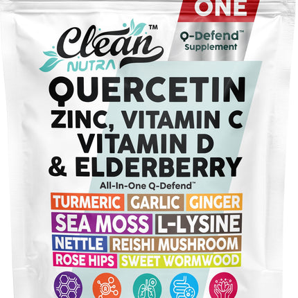 Q Defend Immune Support Supplement with Quercetin, Zinc, Vitamin C & D3 | Clean Nutra
