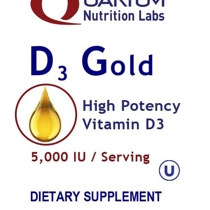 QNL D3 Gold Vitamin D Liquid Drops – Bone Strength, Immune & Cardiovascular Support | 0.43 fl oz (Pack of 2)