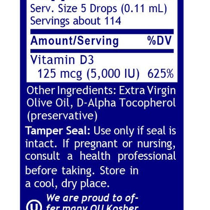 QNL D3 Gold Vitamin D Liquid Drops – Bone Strength, Immune & Cardiovascular Support | 0.43 fl oz (Pack of 2)