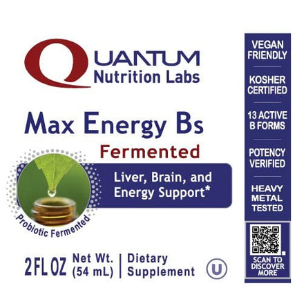Quantum Nutrition Labs Max Energy B – Liquid Vitamin B Complex (2 Fl Oz)