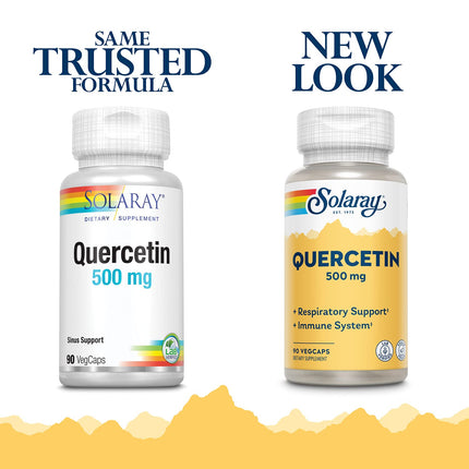 Quercetin 500mg Solaray 90 Caps Pack of 2 | Quercetin Supplement
