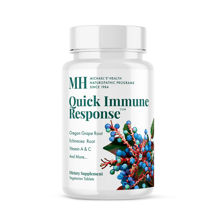 MICHAEL'S Health Naturopathic Programs Quick Immune Response - 90 Vegetarian Tablets - Immune System Support - with Vitamin A, Vitamin C & Zinc - 30 Servings