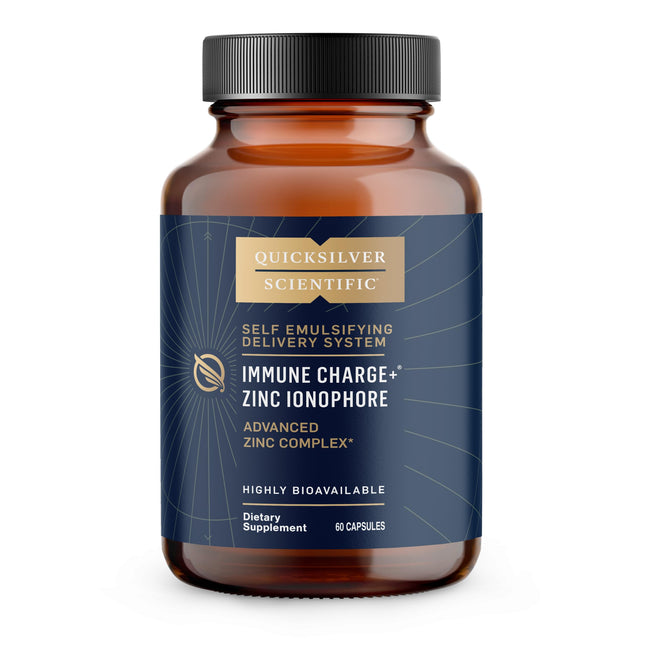Quicksilver Immune Charge+ Zinc Ionophore – Zinc + Quercetin, Luteolin & Hesperetin (60 Capsules)