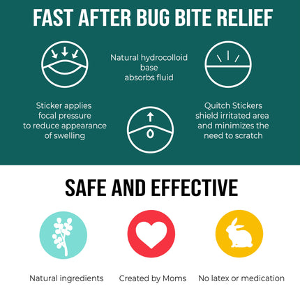 quitch Bug Bite Itch Relief Patch for Kids – Natural, Chemical-Free Mosquito Bite Relief