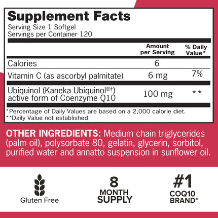 Qunol Mega Ubiquinol CoQ10 100mg – Superior Absorption, 240 Softgels (Pack of 2)
