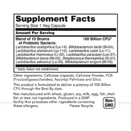 Rachel’s Pro 100 Probiotic: 100 Billion Count of probiotics