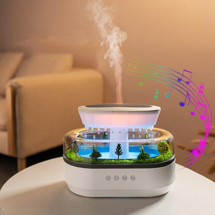 Raindrop Essential Oil Diffuser with White Noise – 7 LED Colors, 250ml