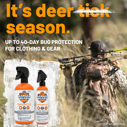 Ranger Ready Repellents Permethrin Spray for Clothes & Gear – Scent Zero, 24 oz