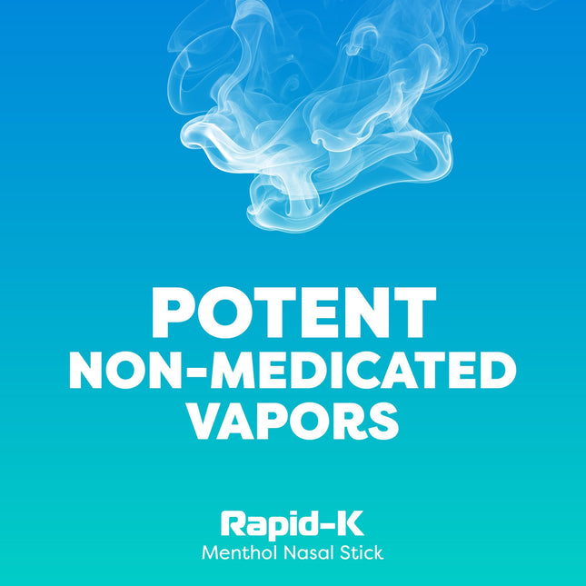 Rapid-K Nasal Sticks 4 Pack – Mint, Lavender, Tropical & Wintermint Inhalers for Quick Breathing Comfort