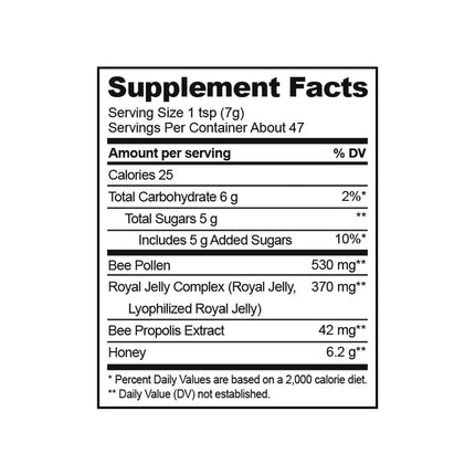 Beekeeper's Naturals Superfood Honey – Bee Pollen, Royal Jelly & Propolis (11.6 oz)