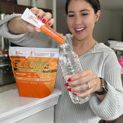 Real Ketones MCT & BHB Exogenous Ketones Drink Packets – Electrolyte Hydration, No Sugar, 30-Pack, Orange
