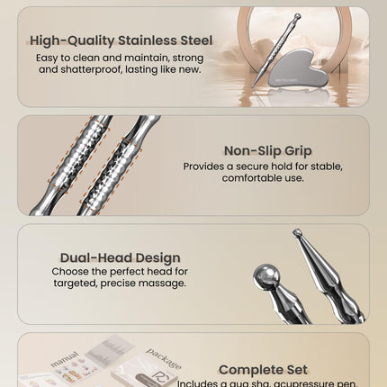 Rena Chris Acupuncture Pen – Manual Reflexology & Gua Sha Set