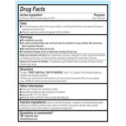 Refresh Plus Preservative-Free Eye Drops — 30 Count, Single-Use Vials