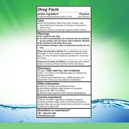 Refresh Plus Preservative-Free Eye Drops — 30 Count, Single-Use Vials