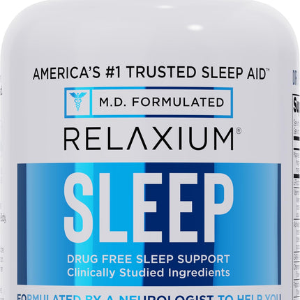 Relaxium Sleep Aid – Non-Habit Sleep Support for Adults | 60 Capsules