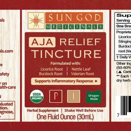 Relief Organic Herbal Tincture - PAIN & STRESS RELIEF
