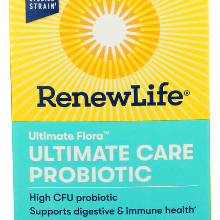 Renew Life Ultimate Flora Care Probiotic 100 Billion, 30 Count – Daily Probiotic