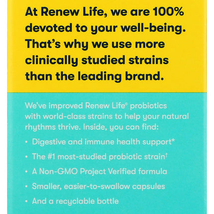 Renew Life Ultimate Flora Care Probiotic 100 Billion, 30 Count – Daily Probiotic