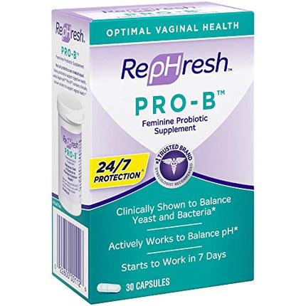 RepHresh Pro-B Probiotic Supplement for Women, 30 Oral Capsules