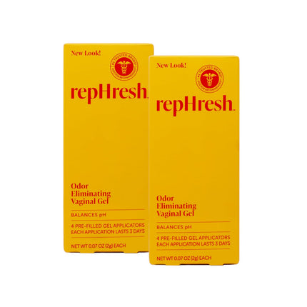 RepHresh Vaginal Gel – Odor Elimination & pH Balance (Pack of 2, 4 Applicators)