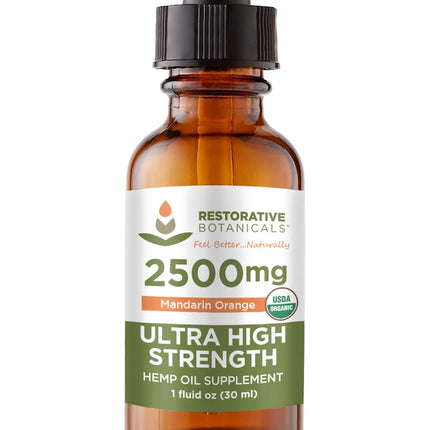 Restorative Botanicals Hemp Oil 2500mg Mandarin Orange - 60 Servings