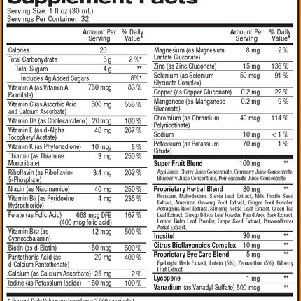 ReViva Liquid Multivitamin Twin Pack – 2 Bottles, 32 oz Each | Gluten Free