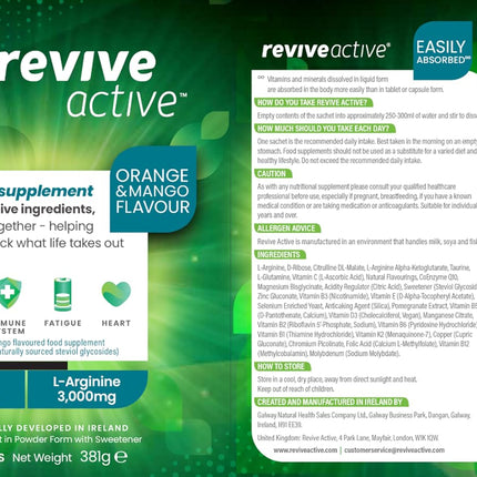 REVIVE ACTIVE Vitamin Mineral and Amino Complex - 30 Day, 30 Sachets