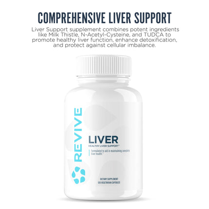 Revive MD Natural Liver Cleanse: Milk Thistle, NAC & TUDCA Detox | 120 Capsules