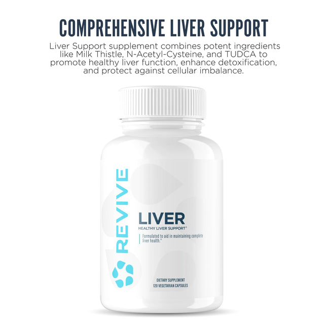 Revive MD Natural Liver Cleanse: Milk Thistle, NAC & TUDCA Detox | 120 Capsules