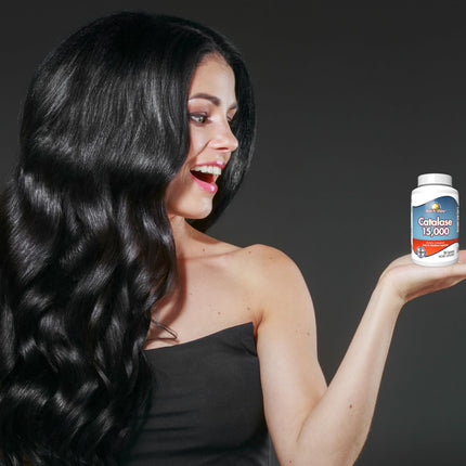 Rise-N-Shine Catalase Supplement 15,000 – Hair Health & Antioxidant Enzyme – 90 Capsules x 3 Bottles (90-Day Supply)